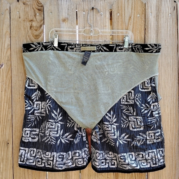 VTG NATURAL LIFE Black and White Swim Trunks - Fits like XXL or 3XL 46" Waist - Picture 11 of 13